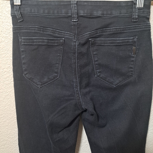 1822 Denim Skinny Women's Black Denim Stretch Jeans Size 4 Basic Classic Work - Picture 8 of 11